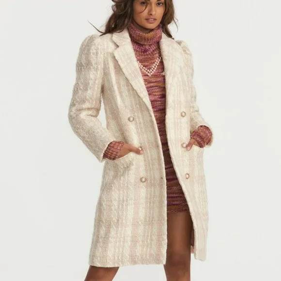 LoveShackFancy Asyrn Coat in Winter White - Picture 1 of 5